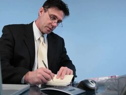 Businessman, office, business, laptop, computer Stock Footage