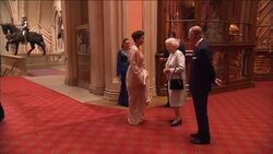 UK - Queen delivers speech to parliament setting out government agenda / Queen's diamond jubilee celebrations / Charles and Camilla try their hand at being a TV weather presenter / Queen in historic handshake with Sinn Fein's McGuinness News Clip