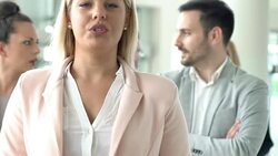 Team leader speaking. Stock Footage