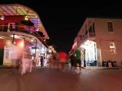 Bourbon street, New Orleans Stock Footage
