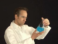 Scientist doing Experiment 1 - & PAL Stock Footage