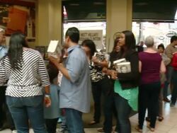 ATMOSPHERE - Fans at the Hillary Rodham Clinton Book Signing Stock Footage