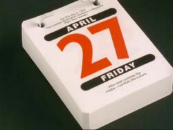 T/L desk calendar - 1st January to 31st December 2001 Stock Footage