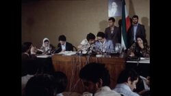 UPITN 27 04 80 IRANIAN PRESIDENT BANISADR GIVES PRESS CONFERENCE News Clip