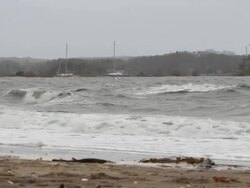 High tide after Hurricane Sandy Stock Footage