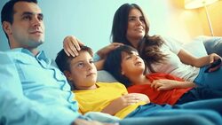 Young family sunday routine. Stock Footage