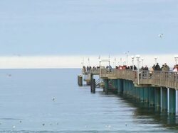 bridge near the beach - (RÃ¼gen/Germany) + Audio Stock Footage