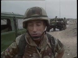 UN troops search for warlord General Aideed Stock Footage