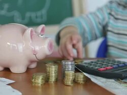 children's finances Stock Footage