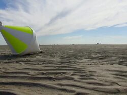WS View of Wadden Sea near St. Peter Ording, World heritage natural site, North Sea North Frisia / St. Peter Ording, Schleswig Holstein, Germany Stock Footage