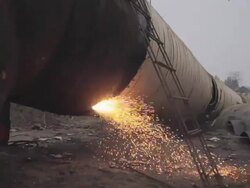 Pipe welding Stock Footage