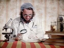 Crazy scientist Stock Footage