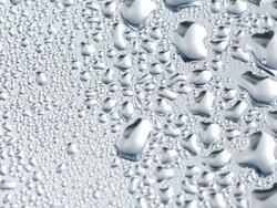 water drops on metal surface Stock Footage