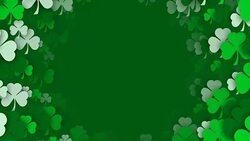 Copy Space, Circles of Shamrocks for St. Patrick's Day (Loopable) Stock Footage