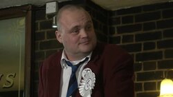 Al Murray making election campaign speech in pub News Clip