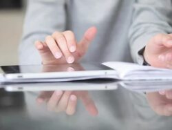 Student using digital technology for homework CU tracking footage Stock Footage