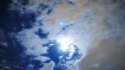 4K : timelapse stars and moon in night sky Stock Footage