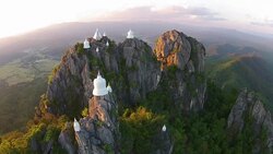 Top View Wat Chalermprakiat Prajomklao Rachanusorn Temple Stock Footage