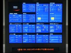 Japan's stock index ends morning trade down News Clip