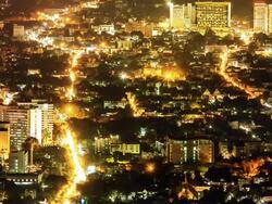 City traffic Time lapse at dusk. Stock Footage