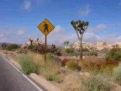 Approaching Hall of Horrors in Joshua Tree National Park Stock Footage