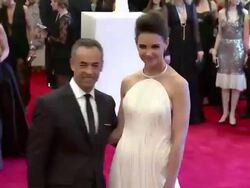 Katie Holmes at "PUNK: Chaos To Couture" Costume Institute Gala Stock Footage