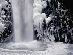 HD winter waterfall Stock Footage
