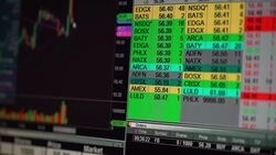 Stock Market Monitor Screen Stock Footage