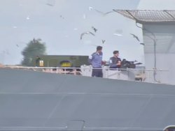 HMS Illustrious sounds its horn News Clip