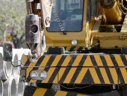 swinging crane hook Stock Footage