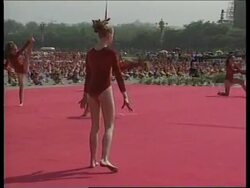 CHINA:  CHINESE AND USA GYMNASTS PERFORM News Clip
