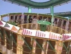 Whirling Amusement Ride Stock Footage