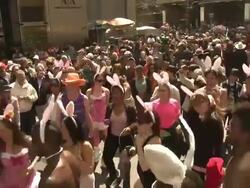 NYC's Annual Easter Bonnet Parade Stock Footage