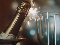 Party Feeling with Sparklers and Champagne Stock Footage