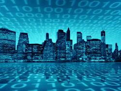 Digital city. Stock Footage