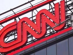 CNN sign at Columbus Circle Stock Footage
