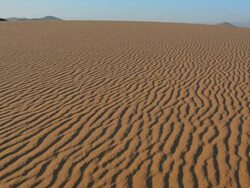 WS View of tall wonderful sand dunes of Hartmann Berge deserted land Hartmann Valley Marie flub with hills and ripples / Namib Desert, Namibia, South Africa Stock Footage