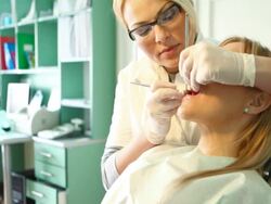 Dentist at work. Stock Footage