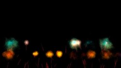 Beautiful colors erupt as fireworks explode against a night sky. Stock Footage