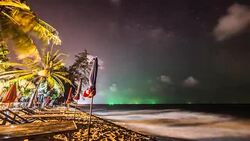 Time-lapse : milky way at beach Stock Footage