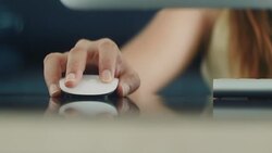 Businesswoman working in office Stock Footage