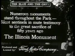 B/W low angle wide shot of the Illinois Monument /Vicksburg, Mississippi / NO SOUND Stock Footage