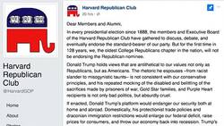 CLEAN : Harvard Republicans call Trump dangerous refuse to endorse News Clip