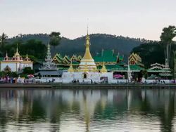 HD Time-lapse: Jong Klang Temple, Mae Hong Son, Thailand Stock Footage