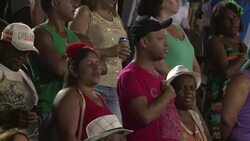 CLEAN : Giant Olympic torch opens Rio carnival parade News Clip