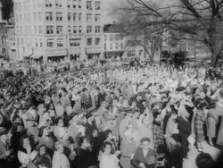 President Eisenhower comes home to Pennsylvania Stock Footage