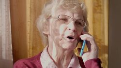 Cell Phone Senior-close up Stock Footage