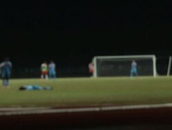 playing football Stock Footage