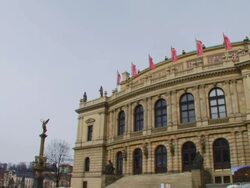 WS, PAN on Opera Prague Czech Republic Stock Footage