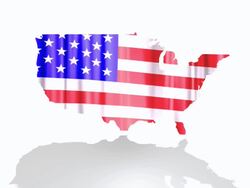 US flag isolated Stock Footage